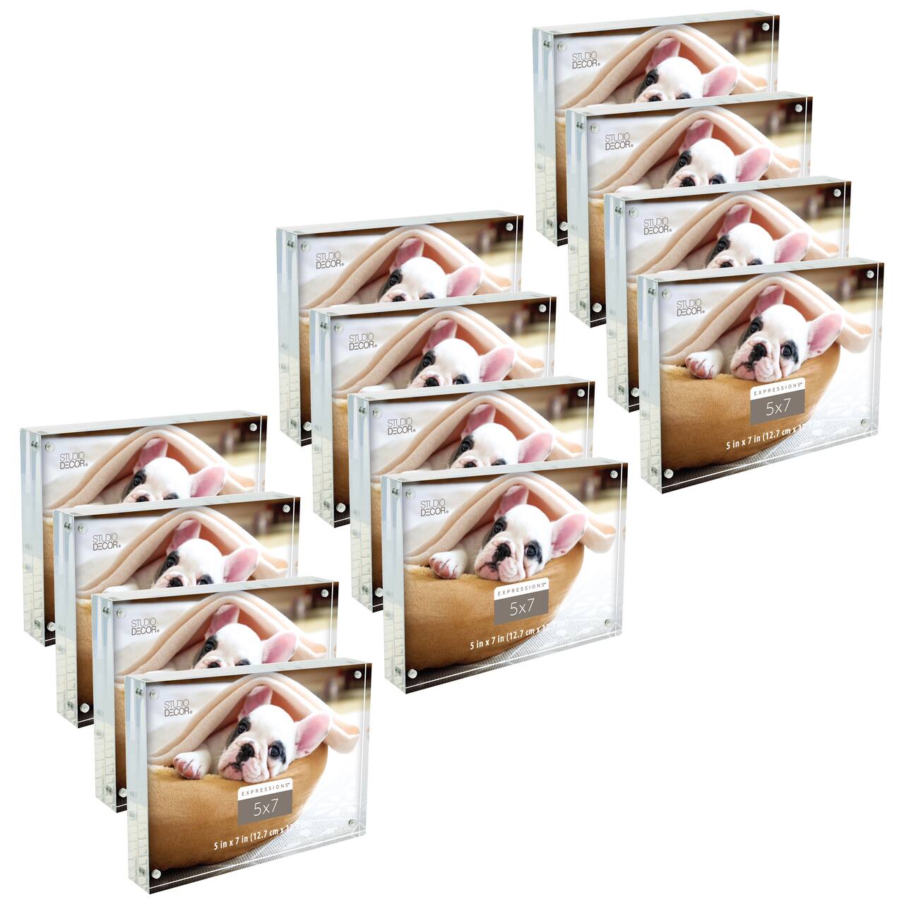 12 Pack: Expressions™ Clear Acrylic Block Frame by Studio Décor®
